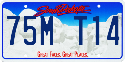 SD license plate 75MT14