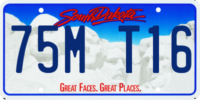 SD license plate 75MT16
