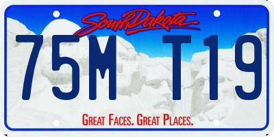 SD license plate 75MT19
