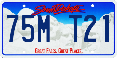 SD license plate 75MT21