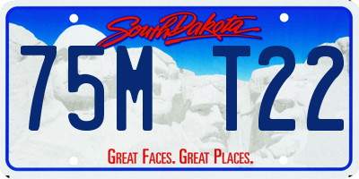 SD license plate 75MT22