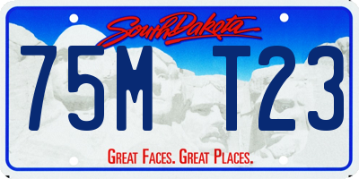 SD license plate 75MT23