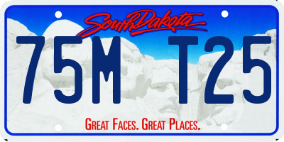 SD license plate 75MT25
