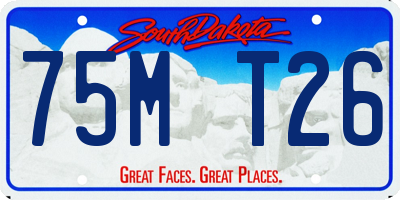 SD license plate 75MT26
