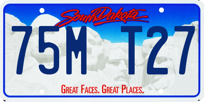 SD license plate 75MT27