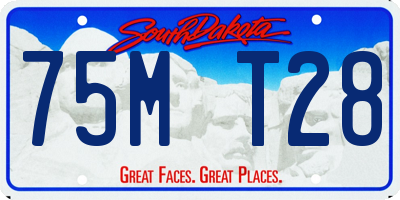 SD license plate 75MT28