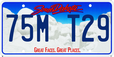 SD license plate 75MT29