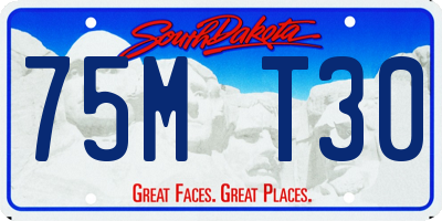 SD license plate 75MT30