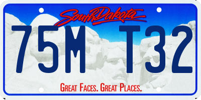 SD license plate 75MT32