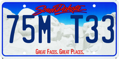 SD license plate 75MT33