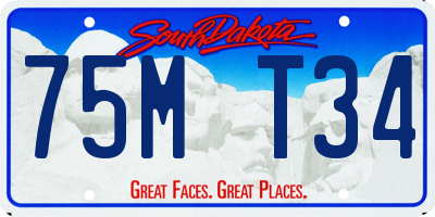 SD license plate 75MT34