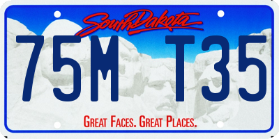 SD license plate 75MT35