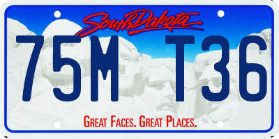 SD license plate 75MT36