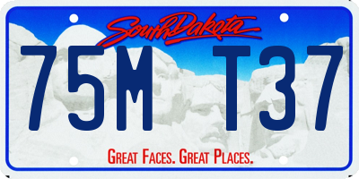 SD license plate 75MT37