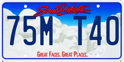 SD license plate 75MT40