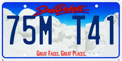 SD license plate 75MT41