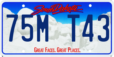 SD license plate 75MT43