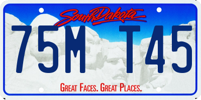 SD license plate 75MT45