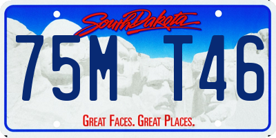 SD license plate 75MT46