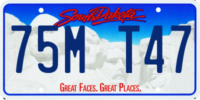 SD license plate 75MT47
