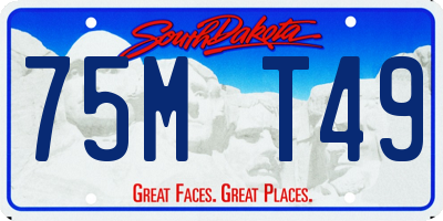 SD license plate 75MT49