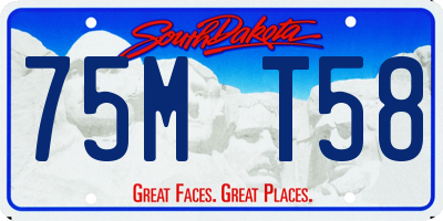 SD license plate 75MT58