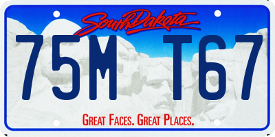 SD license plate 75MT67