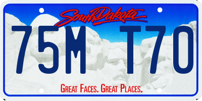 SD license plate 75MT70