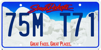 SD license plate 75MT71