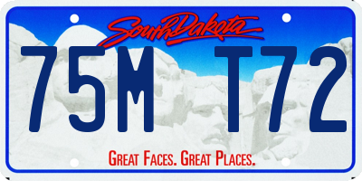 SD license plate 75MT72