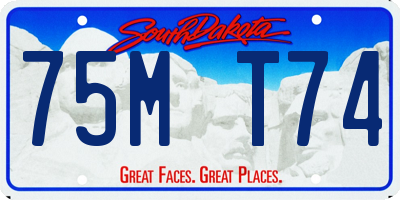 SD license plate 75MT74