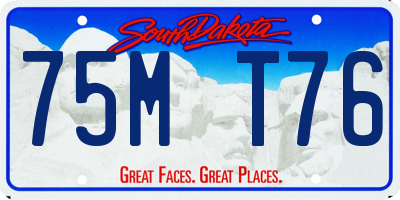 SD license plate 75MT76