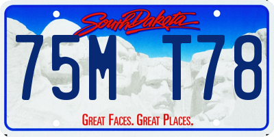 SD license plate 75MT78