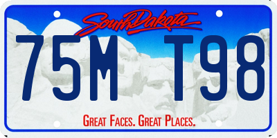SD license plate 75MT98