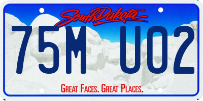 SD license plate 75MU02
