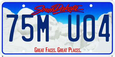 SD license plate 75MU04