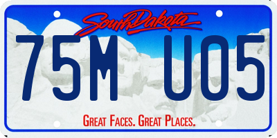 SD license plate 75MU05