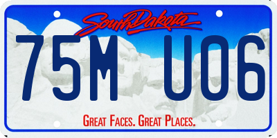 SD license plate 75MU06
