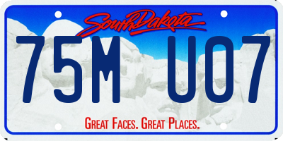 SD license plate 75MU07