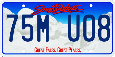 SD license plate 75MU08