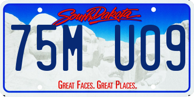 SD license plate 75MU09