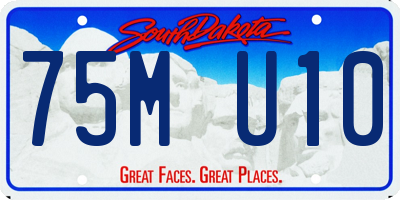 SD license plate 75MU10