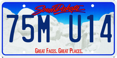 SD license plate 75MU14