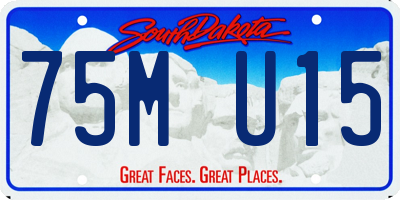 SD license plate 75MU15