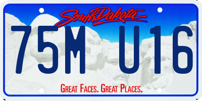 SD license plate 75MU16
