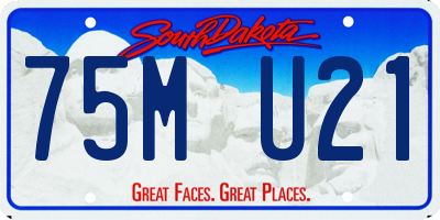 SD license plate 75MU21
