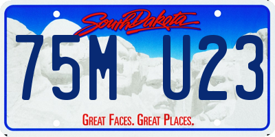 SD license plate 75MU23