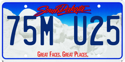 SD license plate 75MU25
