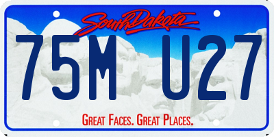 SD license plate 75MU27