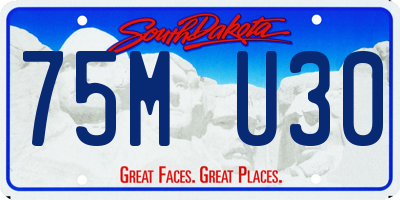 SD license plate 75MU30